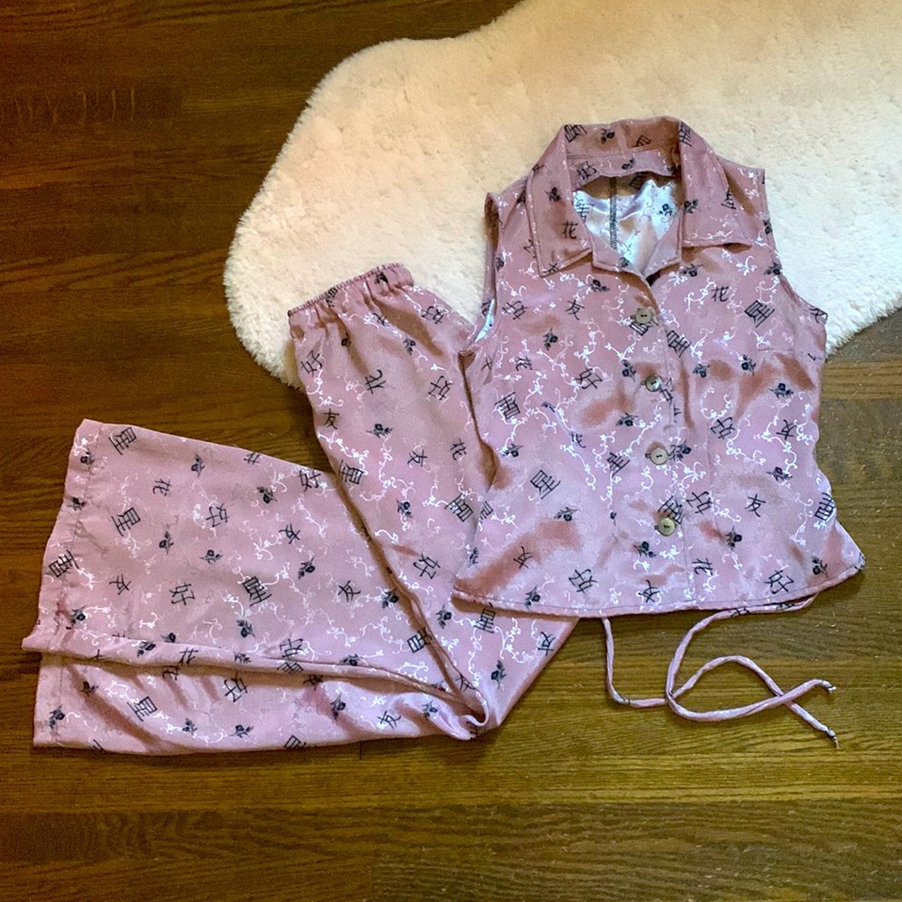 Vintage Kanji print two piece set